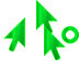 Rainbow Green Trailing Left Scrollcursor set teaser